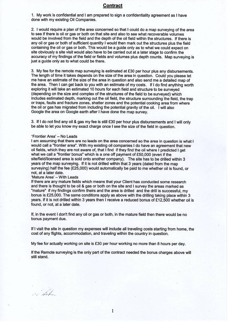 Namibian Oil Contract pg 1
